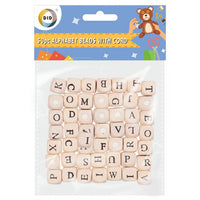 Buy wholesale 50pc alphabet beads with cord Supplier UK