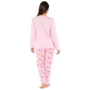 Ladies Jersey Top and Fleece Bottoms Pyjama Set