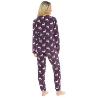 Ladies Stag Print Fleece Pyjama
