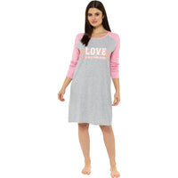 Ladies Love Printed Long Sleeve Nightie
