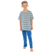 Boys Striped Top Pyjama Set
