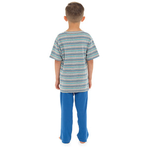 Boys Striped Top Pyjama Set