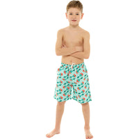Boys Palm Printed Swim Shorts