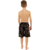 Boys Army Camouflage Camo Printed Swim Shorts
