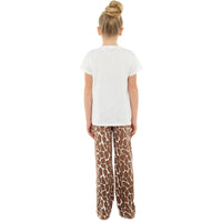 Girls Giraffe Printed Pyjama Set