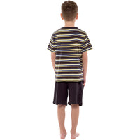 Boys Jersey striped Top & Shorts Pyjama Set
