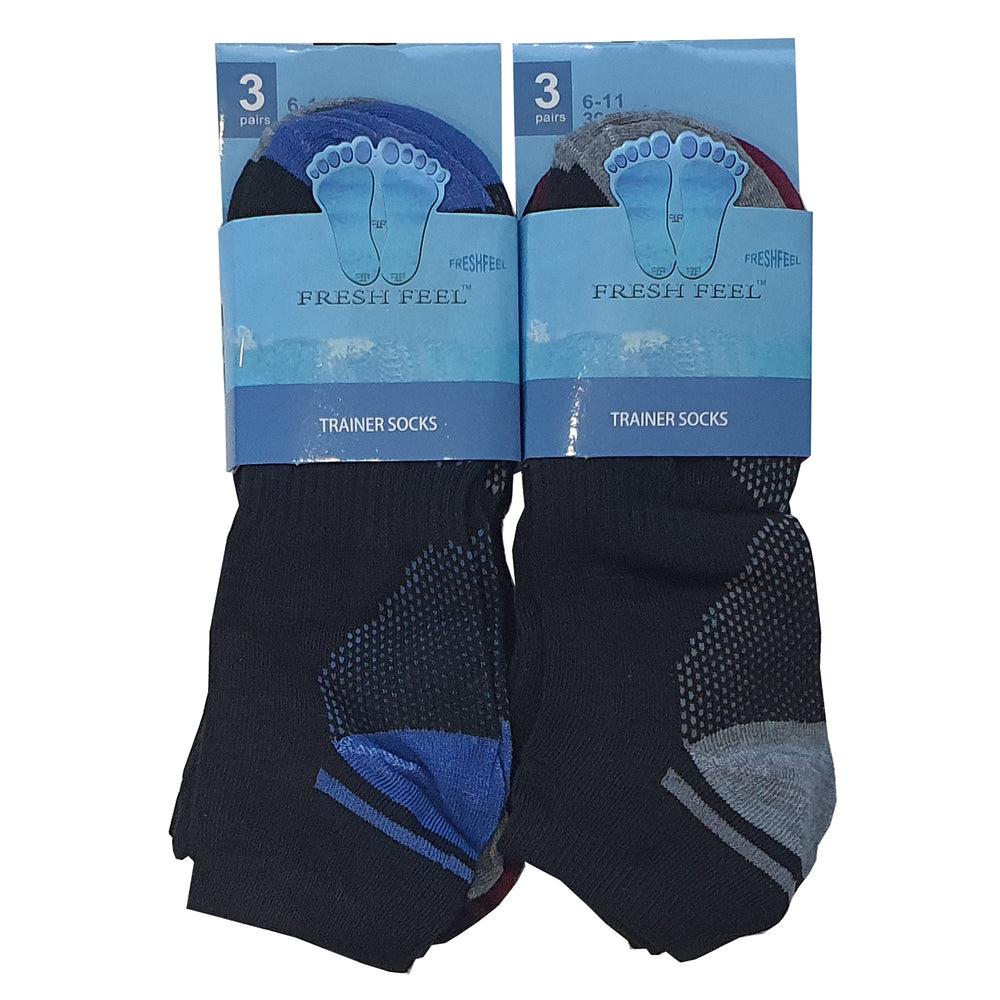 Mens Design Trainer Socks (3 Pair Pack)