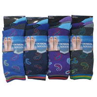 Mens Paisley Design Socks (3 Pair Pack)