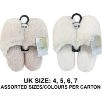 Ladies Women Soft Faux Fur Slippers