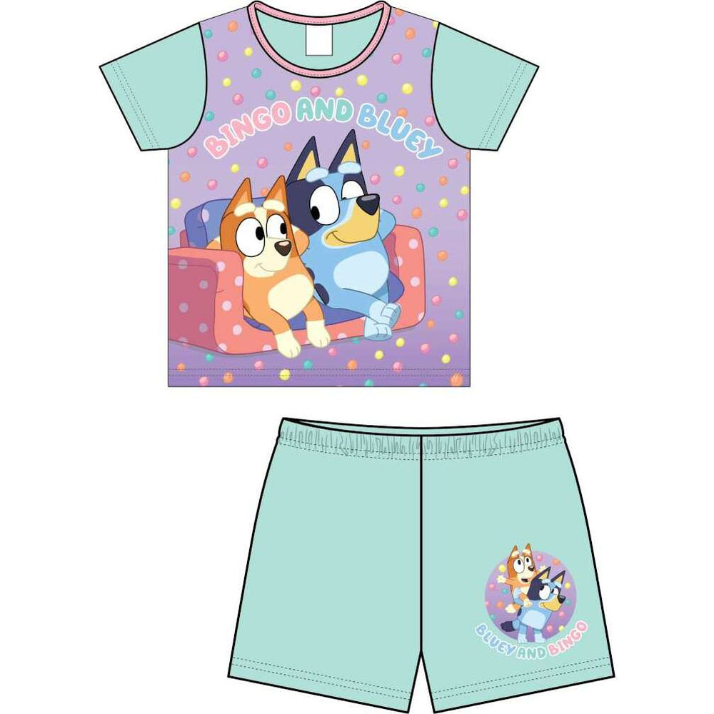 Girls Licensed Toddler Bluey Short PJ Pyjama Set