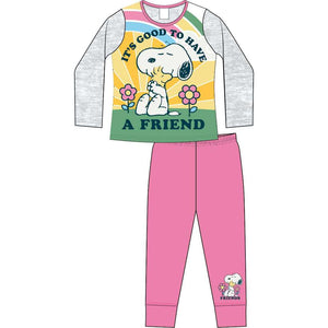 Girls Licensed Older Snoopy PJ Pyjama Set