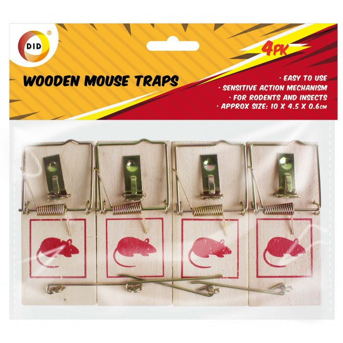 Buy wholesale 4pc wooden mouse traps Supplier UK