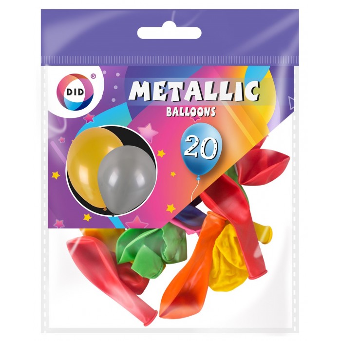 Buy wholesale 20pc metallic balloons Supplier UK