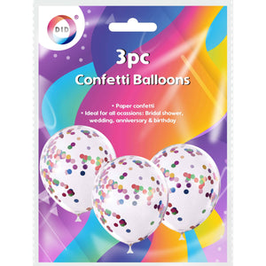 3pc Confetti Balloons