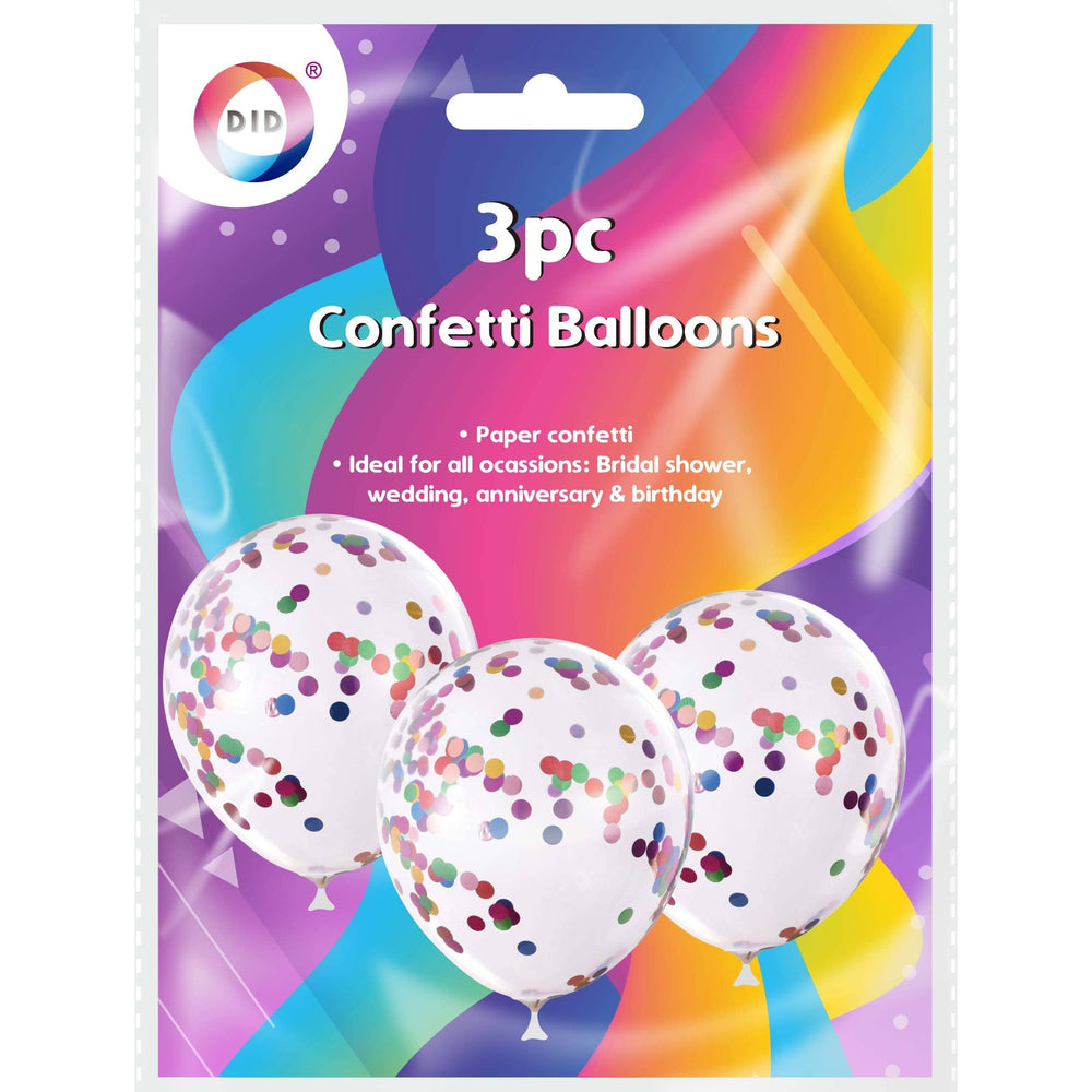 3pc Confetti Balloons