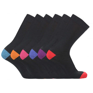 Mens Design Heal Toe Socks (3 Pair)