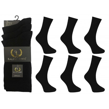 Mens Plain Black Socks