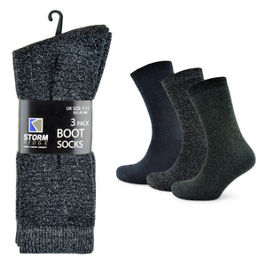 Mens Cotton Rich Boot Socks (3 Pack)