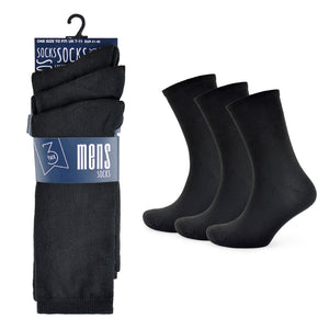 Mens Classic Black Socks (3 Pack)