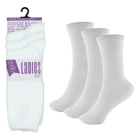 Ladies White Ankle Socks (3 Pack)