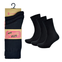 Ladies Cotton/Lycra Socks (3 Pack)
