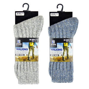 Mens Wool Blend Walking Socks 1pp