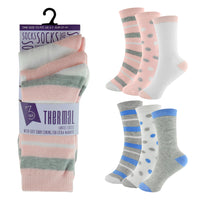 Ladies Polyester Thermal Socks (3 Pack)