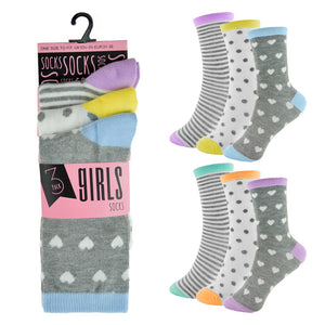 Girls Design Socks (3 Pack)