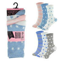 Girls Design Socks (3 Pack)