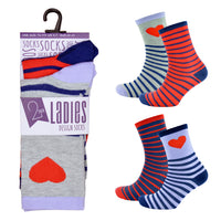 Ladies Design Socks (2 Pack)
