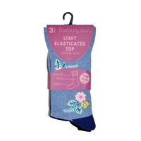 Ladies Soft Top Design Socks (3 Pack)
