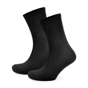 Mens Plain Black Socks (2 Pack)