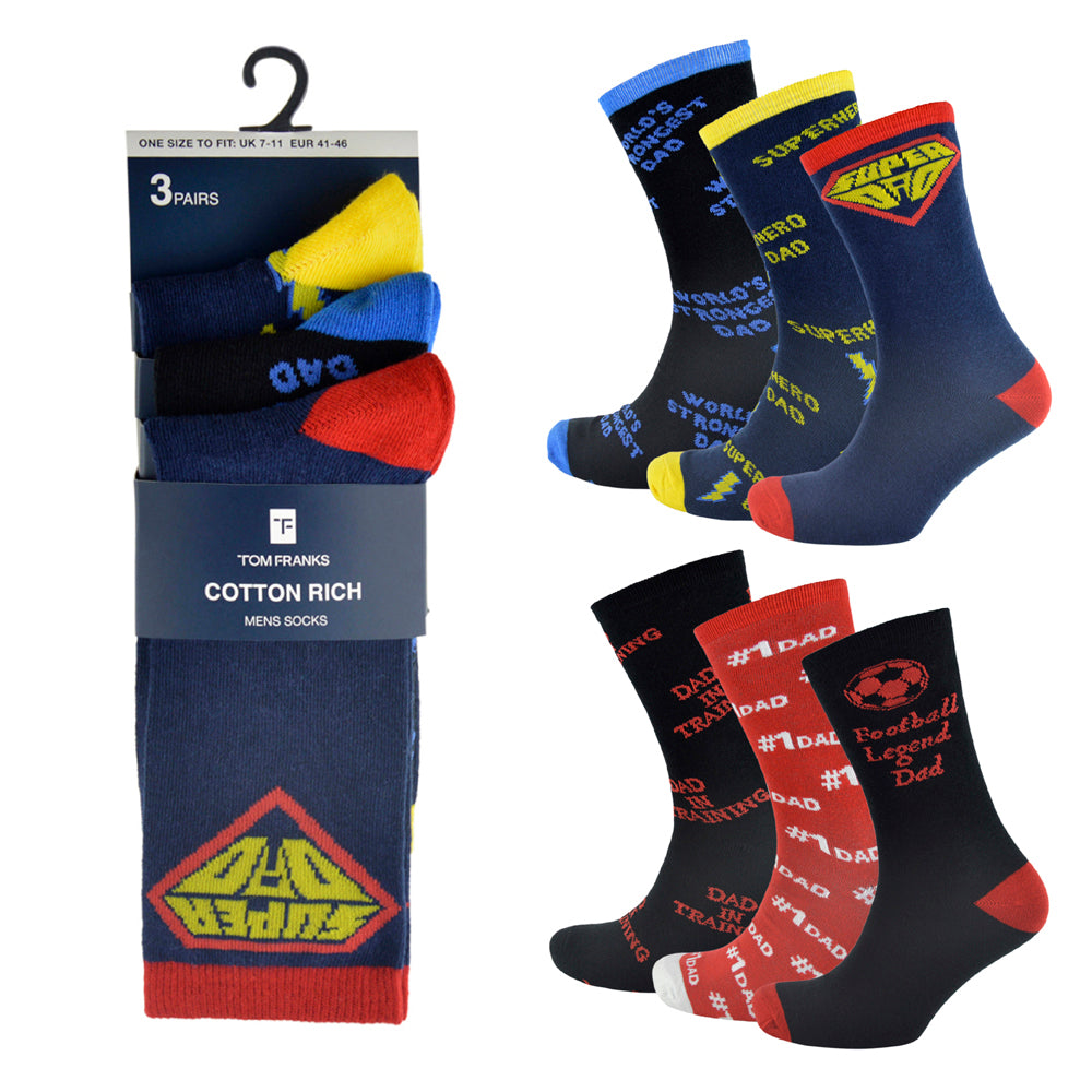 Mens Fathers Day Dad Socks (3 Pack)