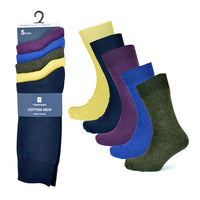 Mens Cotton Rich Coloured Socks (5 Pack)
