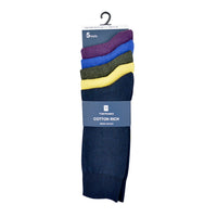 Mens Cotton Rich Coloured Socks (5 Pack)
