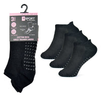 Girls Trainer Gripper Socks with Grip (3 Pack)
