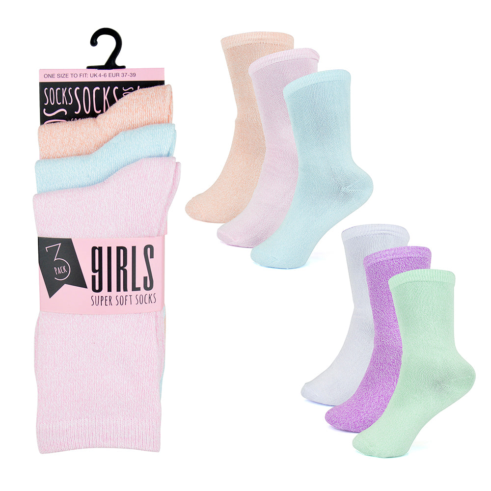 Girls Super Soft Socks (3 Pack)