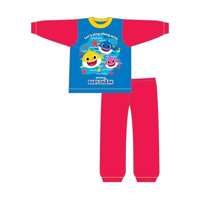 Boys Toddler Baby Shark Snuggle Fit Long Sleeve Pyjama Set