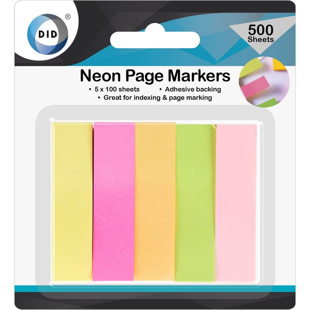 Neon Page Markers (500 Sheets)