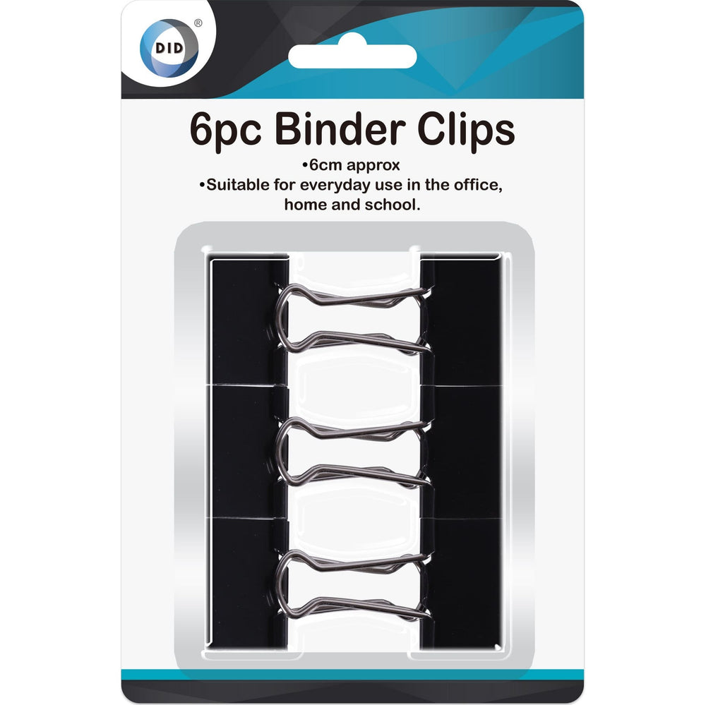 6pc Binder Clips