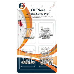 80pc Assorted Safety Pins