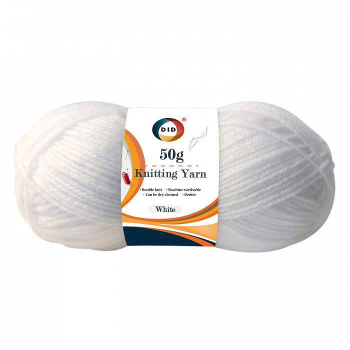 50g Knitting Yarn - White