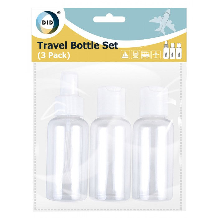Buy wholesale 3pc travel bottle set Supplier UK