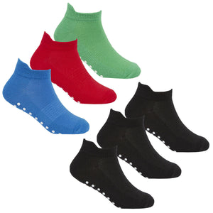 Boys Trainer Socks with Grippers (size 6-8)