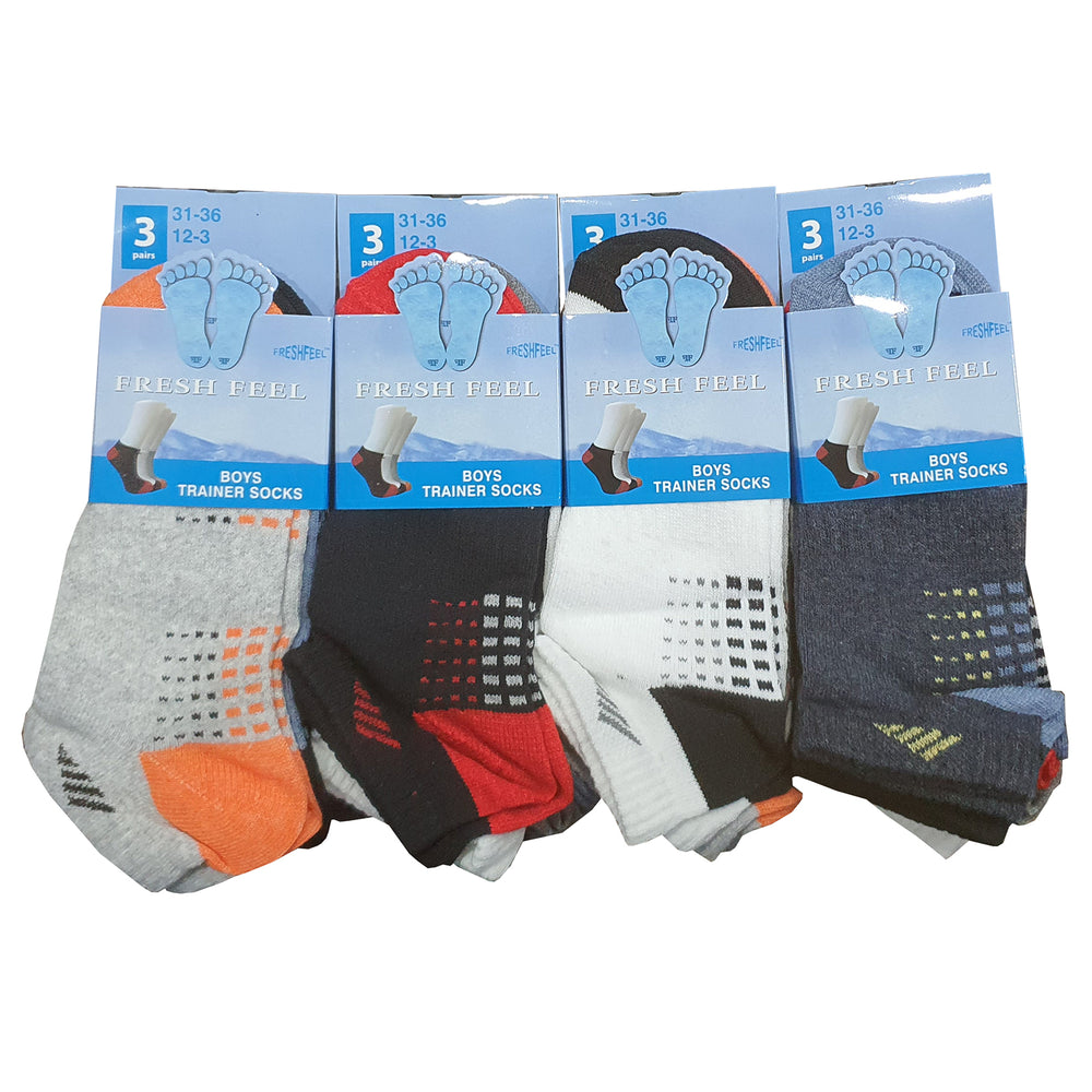 Boys Design Trainer Socks (3 Pack)