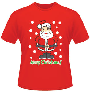 Unisex Adult Christmas Xmas T Shirt (Santa Design)
