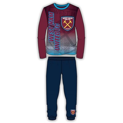Boys West Ham Sub Long Sleeve Pyjama Set