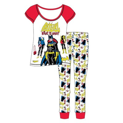 Ladies Woman Cartoon Character Batgirl Pyjama Set