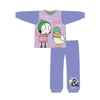 Girls Toddler Cartoon Character Sarah & Duck Long Sleeve Pyjama Set