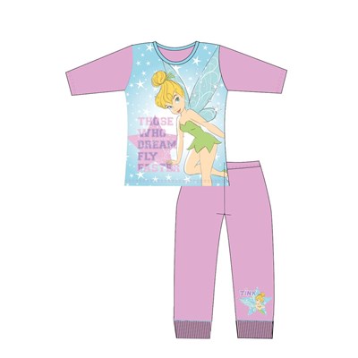 Girls Cartoon Character Tinkerbell Long Sleeve Pyjama Set